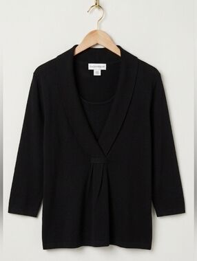 Sag Harbor Black Sweater Size Large